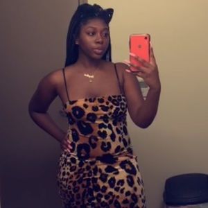 Cheetah print bodycon dress